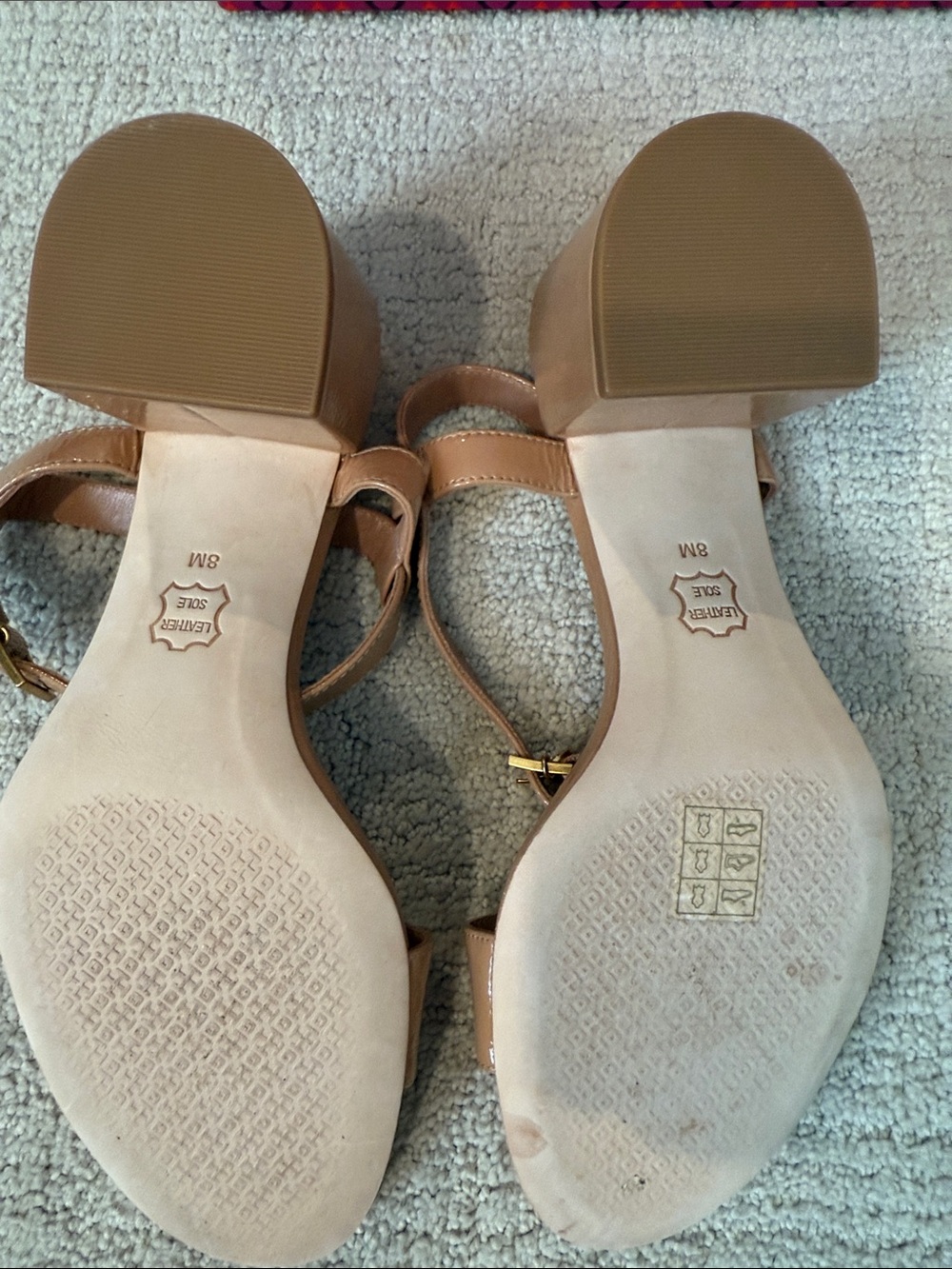 Tory Burch Nude/Tan Leather Open-Toe Ankle-Strap Sandals - Picture 2 of 5